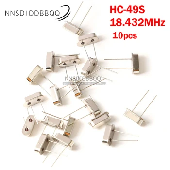 10PCS HC-49S 18.432 MHz 2-Pin Quartz Crystal Oscillator DIP Pasivne Komponente Oscilator Elektronskih Komponent