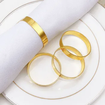 12pcs/veliko Kovinsko krog napkin obroč preprost napkin poročni prstan hotel namizna napkin sponke namizno dekoracijo
