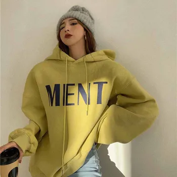 2022 Jeseni Novo Plišastih Hooded Moda Pismo ženski pulover s kapuco Jopica Brezplačna Dostava