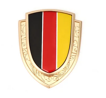 3D Zlati Kovinski Nemčiji Zastavo Auto Okno Strani Emblem Značko Nalepke Nalepke Avto Dodatki