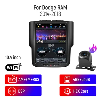 4G+64GB Navpično Velik Zaslon Avto GPS Radio Za Dodge RAM 1500 2500 3500 2014 2015 2016 2017 2018 Android 9 Avto Multimedijski Predvajalnik