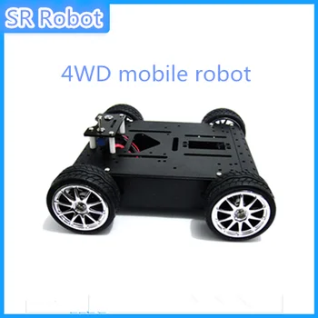4WD mobilne robotske platforme aluminij zlitine (12V/200R kovinski električni) elektronski tekmovanje