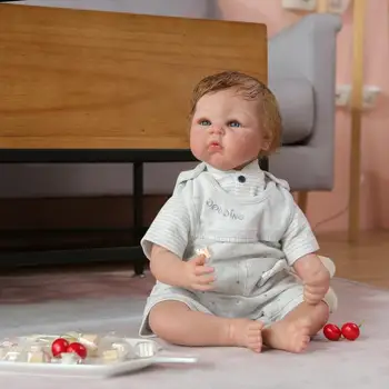52 CM, Imitacija Baby Doll Čisto Ročno izdelan iz Silikona, Lutka Inovativne Osebnosti Darilo za Fante in Dekleta