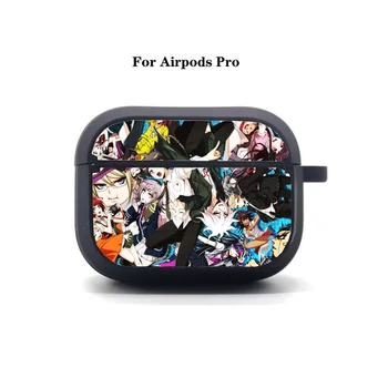 Anime Danganronpa AirPods Pro primeru Zajema AirPods Pro Slušalke vrečko Mehko Silikonsko Bluetooth Zaščitne Slušalke Primeru