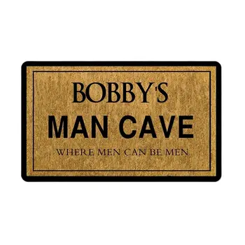 Bobby je Človek Jamo, Kjer ljudje Lahko Moških Preproga na Prostem Verandi Teras Spredaj Tla Božič, Preprogo Doma Dekor Vrata Mat