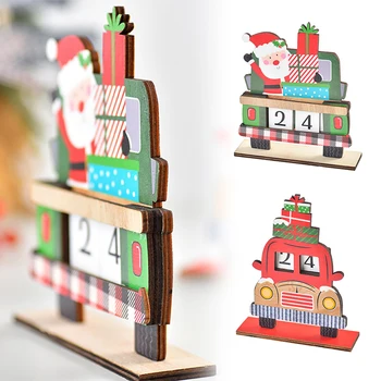 Božič pobarvane lesene ustvarjalne DIY koledar okraski otrok je sestavil sklop darila, Božični okraski, okraski