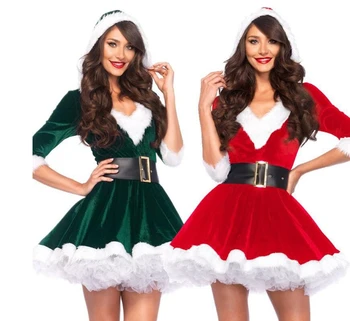 Božični Kostum Seksi Ženska Odraslih Letni Sestanek Kostum Cosplay Kažejo Božič ženska Obleka
