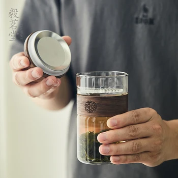 Filter stekleno posodico z pokrovom kozarci kozarec čaja pokal bubble tea cup 280ml-420ml