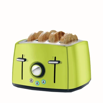 Gospodinjski Samodejno opekač za kruh Multi-funkcijo 4 Velika Reža za Toast iz Nerjavečega Jekla Zajtrk Pralni 6524