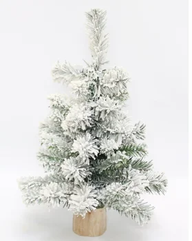 H45cm,Christmas tree okraski,flocking s snegom je učinek majhen Xmas tree okraski,namizni okras,okna okraski