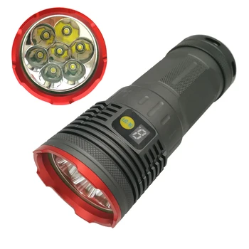 High Power LED Svetilka vodotesne svetilke svetilke 7 x CREE XML T6 12000LM 3 način Za 4 x 18650 Baterijo S polnilnikom