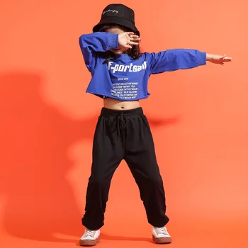 Hip Hop Oblačila Majica Hlače Dekliška Navijačica Jazz Ples nosijo Kostume Otroci Fazi Ballroom Ples Obleke Nositi
