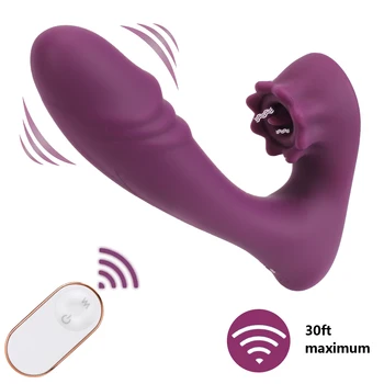 Hlačke Vibrator za Ženske Vaginalne Žogo Klitoris Liže Rit Plug Dildo Penisa Ženski Masturbator Brezžični Sex Igrače Erotična Izdelka