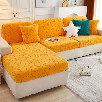 Jacquardske žamet kavč kritje zgosti preprosta sodoben elastična kavč kritje kombinacija kavč, blazine