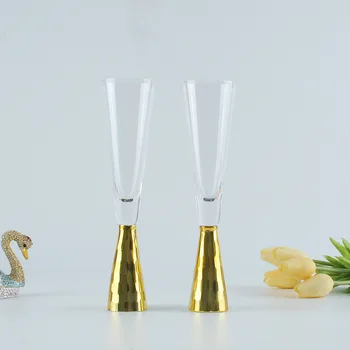 Kristalno šampanjec ognjeni domače Evropski stil peneče steklo svinčeno-brezplačno kristalno steklo, zlato, steklo visoko-kakovostni razred stekla