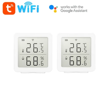 LCD Zaslon Tuya WIFI Temperature in Vlažnosti Tipalo Sobne Termometer, Higrometer Detektor Nadzor Smart App Življenje