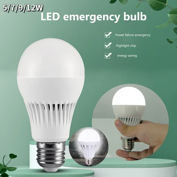 LED Sili Žarnice E27 5W 7W 9W 12W Baterija za ponovno Polnjenje Lučka za Osvetlitev Inteligentnimi Varčevanje z Energijo Za Kopalnico