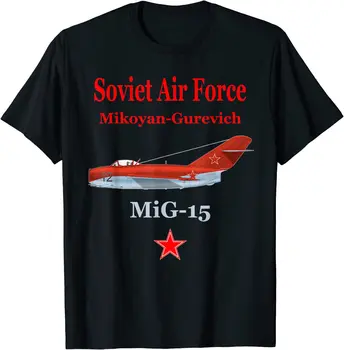 Mikoyan Gurevič MG-15 ruski Borec Warbird Letenje T-Shirt Kratek Rokav Priložnostne Bombaž O-Vratu Poletje Majica s kratkimi rokavi