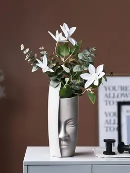 Moderne Obraz Umetnost Keramične Vaze Cvetlični Aranžma Vaza Letnik Umetno Vaze Veliki Keramični Cvet Vazo Za Dom Dector