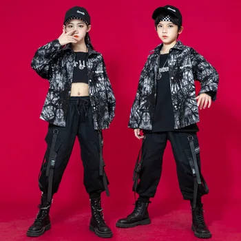 Otroci Hip Hop Obleka Black Lep Ulični Ples Bo Ustrezala Fantje Jazz Kostume Rave Obleko Prijatelji Kažejo Otrok Dekle Ulične Določa
