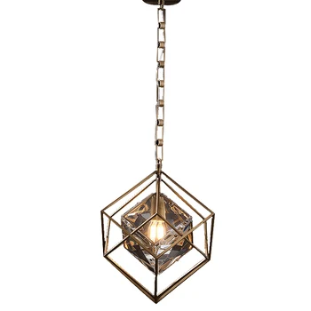 Postmoderni luksuzni medenina kristalni Obesek luči dnevna soba, spalnica, jedilnica vzdušje ustvarjalno umetnost geometrijske svetilke