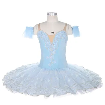 Profesionalni Modni Edinstveno Visoke Kakovosti Fazi Delovanja Konkurence Nositi Plesne Kostume Otroci, Dekleta, Svetlo Modra Balet Tutu