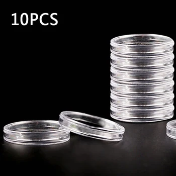 Prozoren Plastični Kovanca Imetnik Kovanec Zbiranje Polje Primeru Za Shranjevanje Kovancev Kapsule Varstvo Škatle, Posode