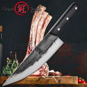 Ročno Kitajski Nož, Platirane Kovane Kuhar Nož Mesa Rezanje Mesar Kuhinjski Noži, Narejene na Kitajskem Kuhinjski Noži Vroče