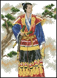 Samurai Warrior Junak Človek Z Mečem Vrh Kakovosti Vezenje Needlework 14CT Nepotiskani Navzkrižno Šiv Kompleti DIY Umetnosti Ročno izdelan Dekor