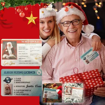Santa vozniško Dovoljenje ID Kartico Novost Božično Darilo Sočutje Kartice Božič