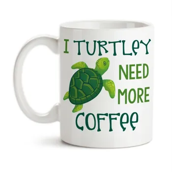 Smešno Mi Turtley Potrebujejo Več Kave Vrč Čaja Pokal Srčkan Želva Ponudbo Kave Skodelice Novost Živali, Hišne Živali, Rojstni Dan, Darila Office Home Dekor