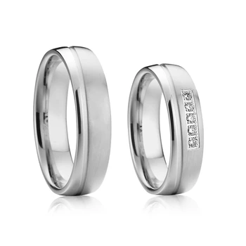 srebrni nakit 925 prstani poročni pasovih titana nakit Ljubezen Zavezništvo po meri obletnico predlog obljubo obroči za pare