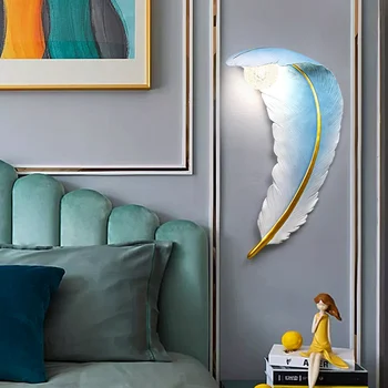 Stenske svetilke spalnica postelji svetilka moderne preprosto razkošje, dnevna soba ozadju stene kreativno modeliranje lučka stopnice pero lučka