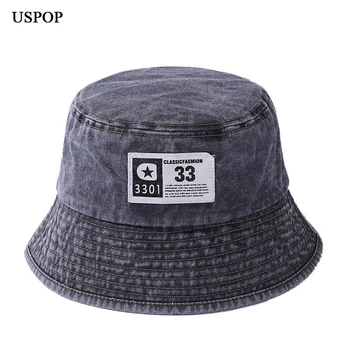 USPOP 2021 novo vedro klobuki unisex denim vedro klobuki ženske, moške pomlad poletje klobuki priložnostne sonce klobuki