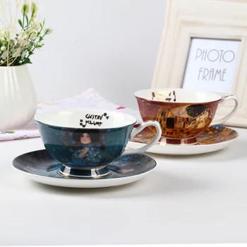 Ustvarjalne Evropske kosti kitajske kave skodelice obleko preprosto popoldanski čaj pokal Gustav klimt, ki jih Umetniške slike WF