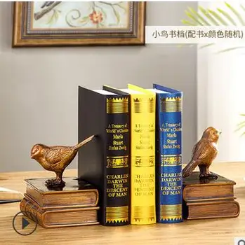 Vintage Ameriški Smolo Ptica Bookend Starinsko Revije Knjige Imetnik Knjiga Varno Tabela Shranjevanje Home Office Dekor Desk Dodatki