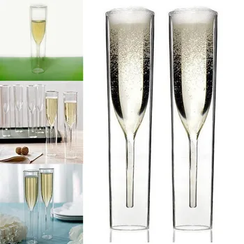 Visoko Kakovostni Ustvarjalno Osebnost Pregledno Velika Dvojna Plast Šampanjec Ognjeni Mehurček Stekleni Kozarec Cocktail Party Poroko Dekor