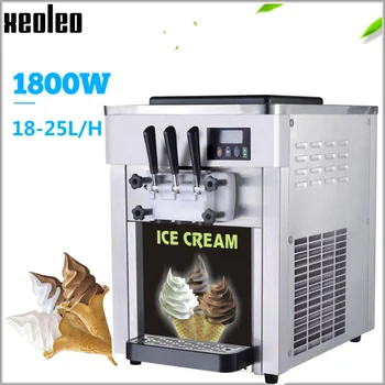 XEOXEO Namizje 3 Okus Soft Sladoled Pralni 1800W Komercialne Sladoled Maker 18 L/H Jogurt Pralni 220V/110V CE hlajenje Zraka