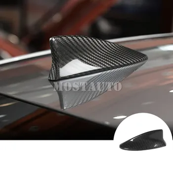 Za Lexus LX NX UX UX LM RX Pravi Ogljikovih Vlaken Zunanjost Avtomobila Strešna Antena Shark Fin Kritje Trim Črna/Rdeča 1pcs