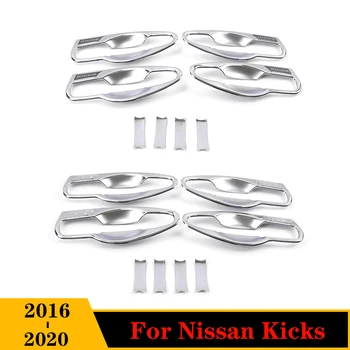Za Nissan Brcne 2016 - 2020 ABS Chrome Videz Trim Styling Oblikovanje Dodatki Avto Stranska Vrata Ročaj Dekor Zaščito Nalepke Pokrov