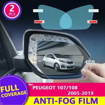 za Peugeot 107 108 2005 - 2019 2018 Polno Kritje Rearview Mirror Film HD Anti-Fog Rainproof Auto Mirror Nalepke Avto Dodatki