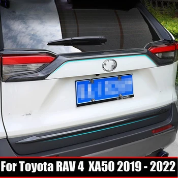 Za Toyota RAV4 RAV 4 XA50 2019 -2023 ABS črna Zadaj Rep Vrata Trakovi vrata prtljažnika Prtljažnik Trim Zunanjost Deli Dekoracijo accesorios
