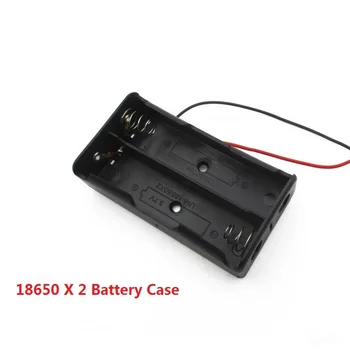 Črna Plastika 2x 18650 Baterijo 3,7 V Škatla za Shranjevanje Primeru Zajema 2 Rež Način DIY Baterije vpenjalno Držalo Posode Z Žico Vodi Pin